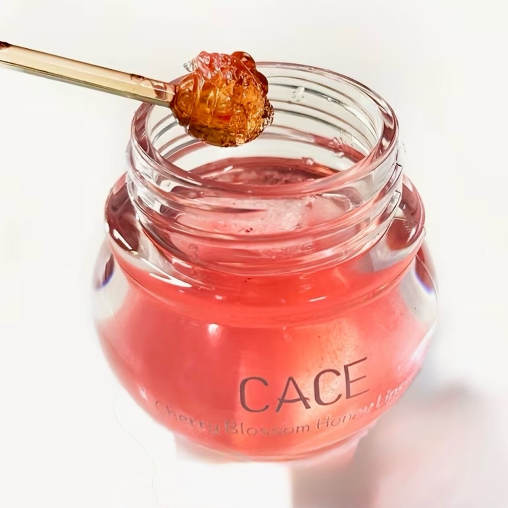 CACE 🌸🍒🍯 Cherry Blossom Honey Lip Balmy Gloss Pots (Honey Dipper Wand Included!)